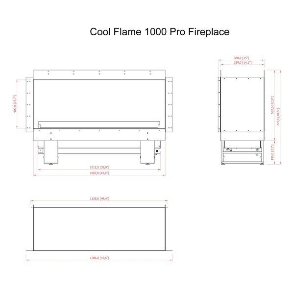 Cheminée d'angle gauche Cool Flame 1000