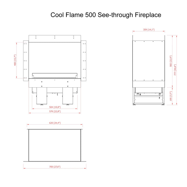 Cool Flame 500 Island - Camino ad isola da incasso