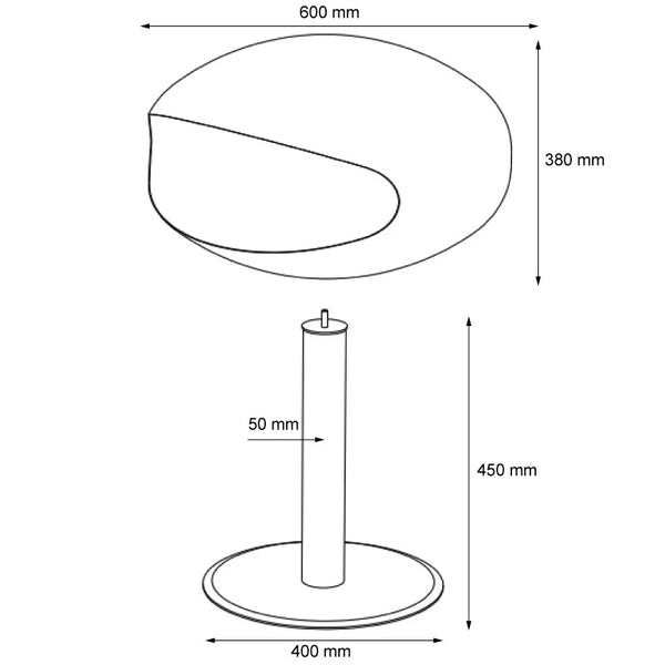 Cocoon Pedestal Schwarz