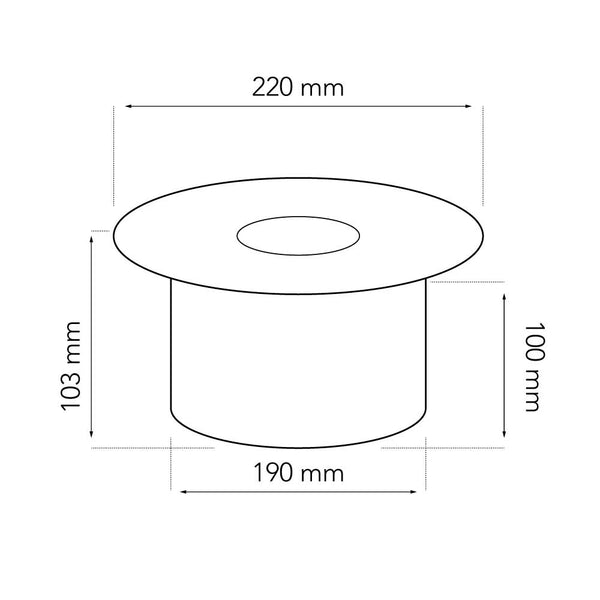 Ø19 cm runder Ethanol Brenner - 2,5 Liter