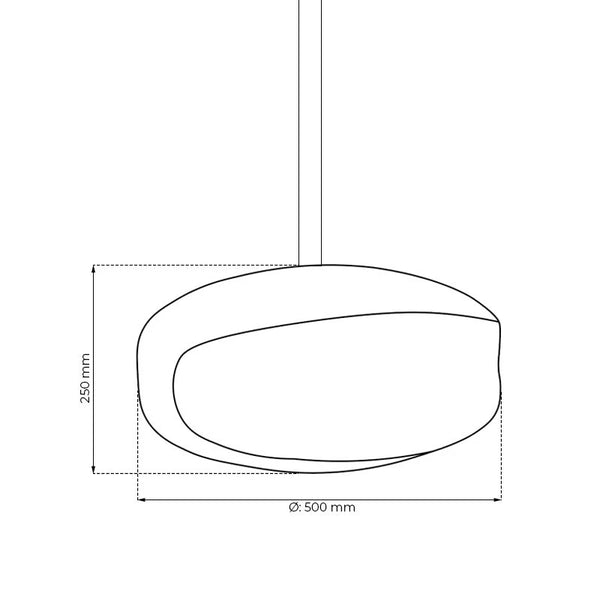 Black UFO-50 Ceiling-mounted Bio Fireplace