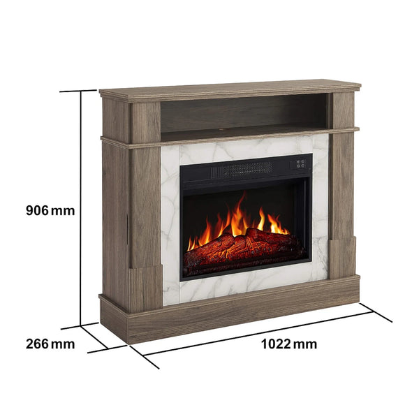 Cheminée électrique For Living – chêne gris