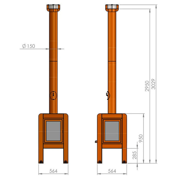 Fennek 50 Gartenkamin