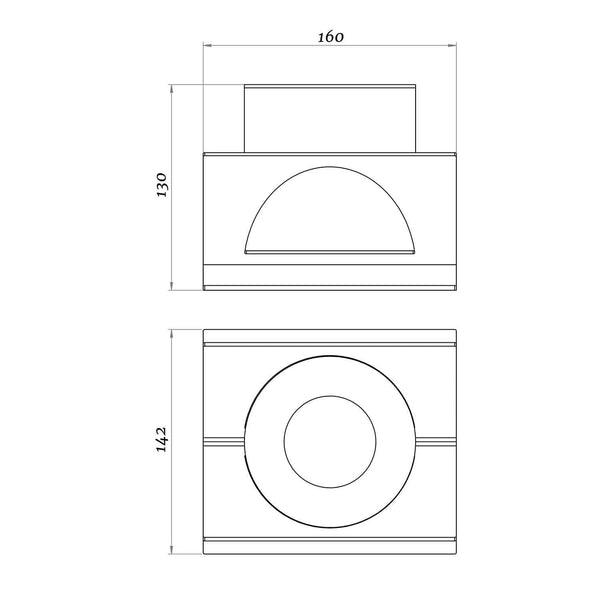 Kivo Cheminée de Table – Acier brossé, pour une touche contemporaine et lumineuse à votre décoration.