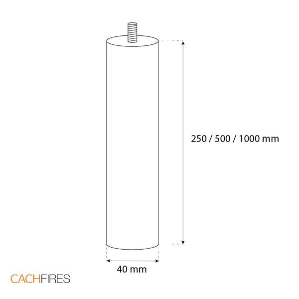 Ceiling Rod 50 cm – Black
