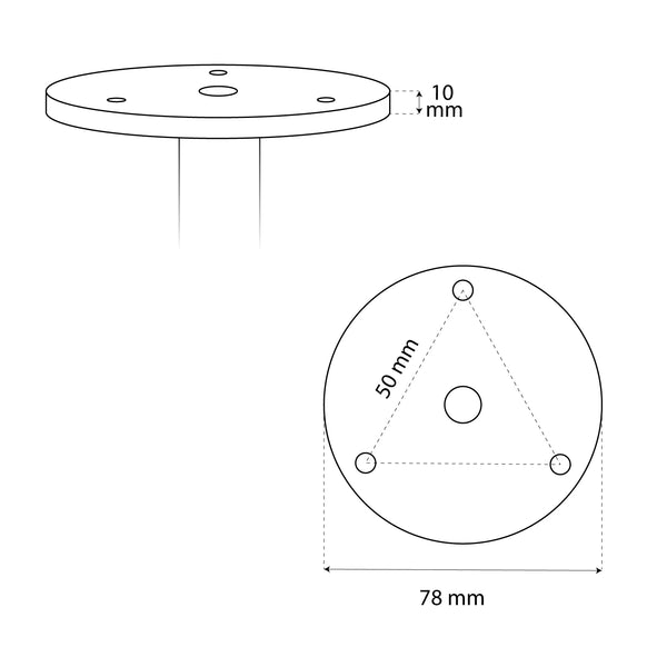Black UFO-50 Ceiling-mounted Bio Fireplace