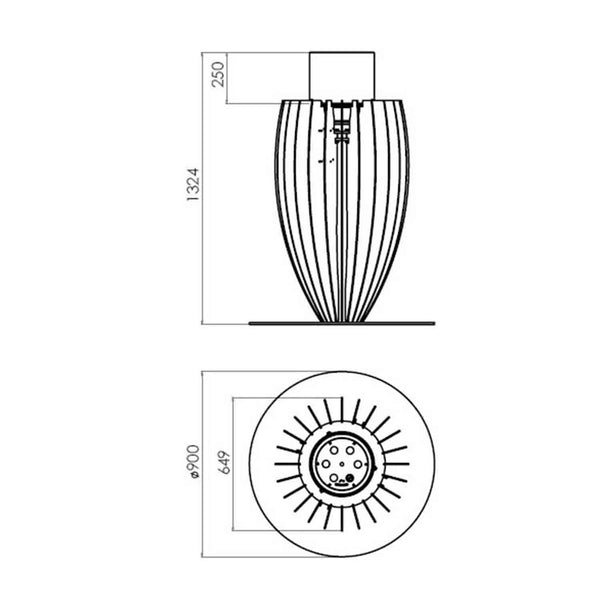 Chauffage à gaz Tuli – Acier Corten, la solution design pour vos terrasses raffinées.
