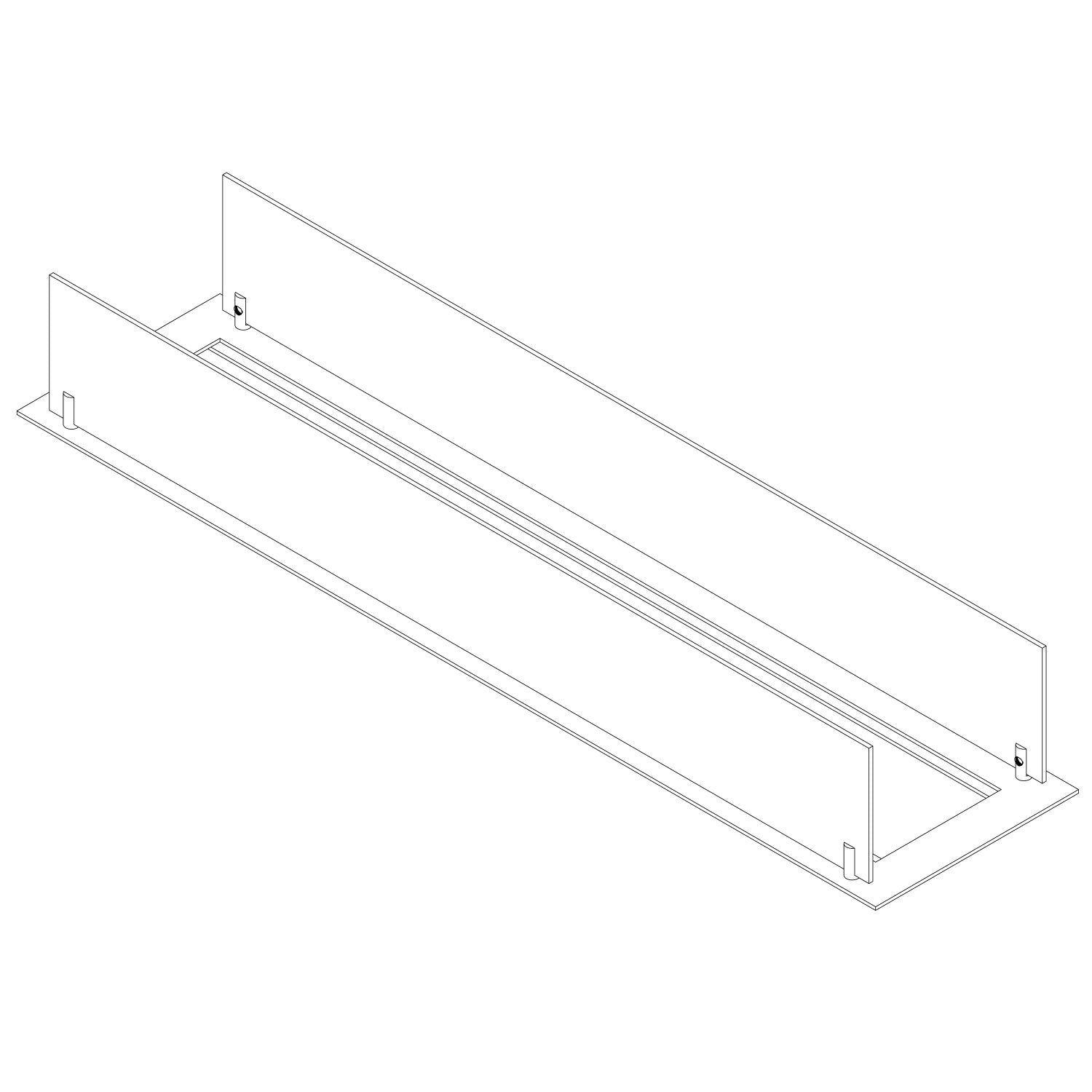 Profilo da incasso per bruciatore- 100 cm