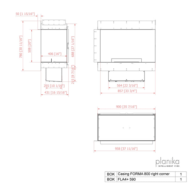 Forma 800 Angle droit