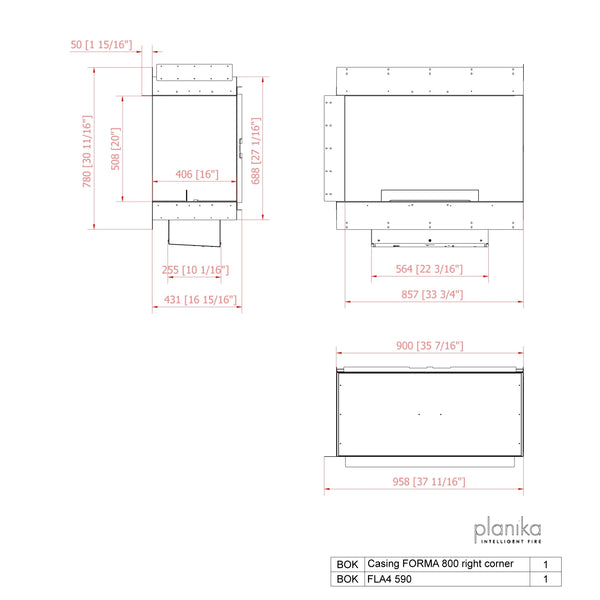 Forma 800 Angle droit