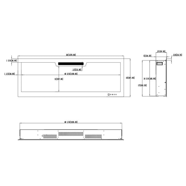 Cheminée Électrique Aflamo Elite 127 cm