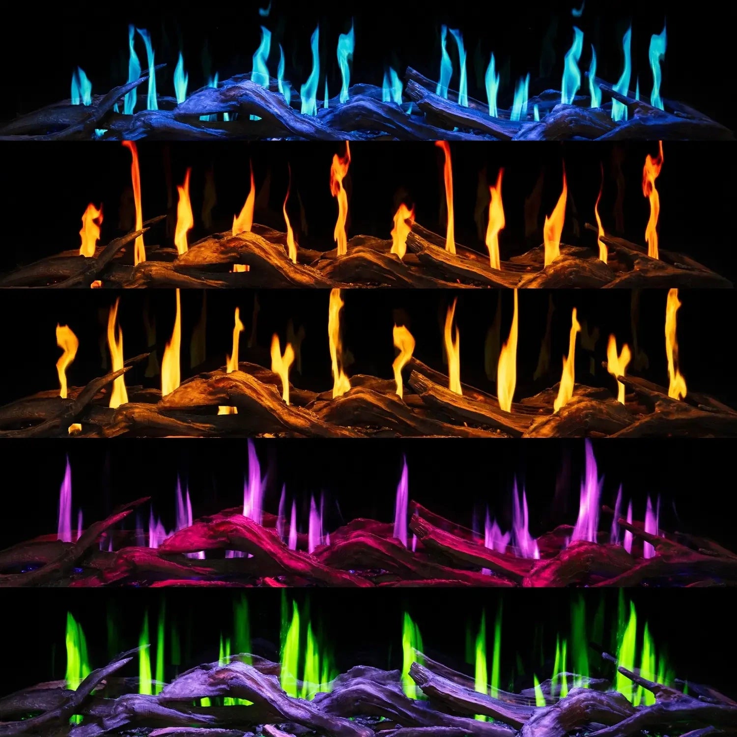 Cheminée électrique Aflamo Gold 193 cm