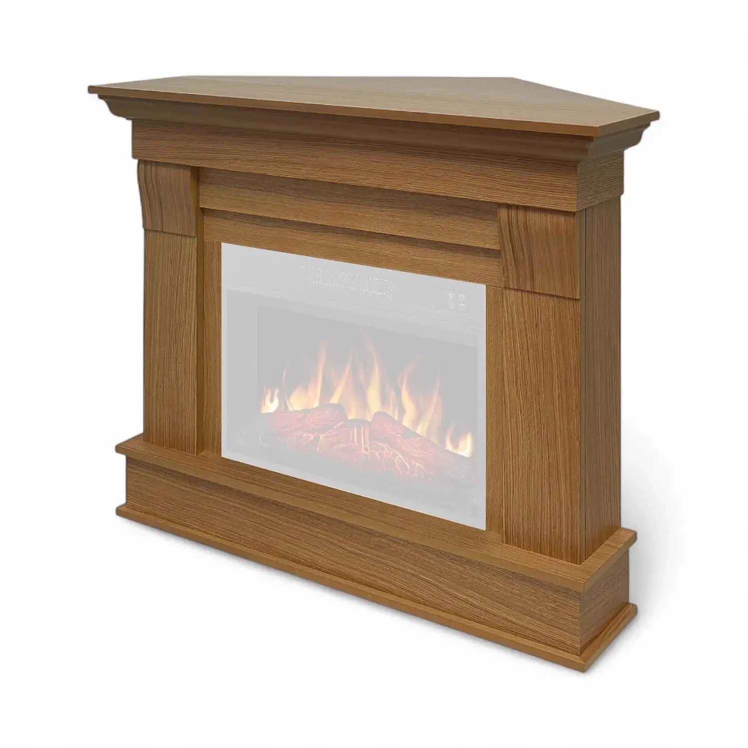 Cornice per caminetto angolare Albion – Rovere chiaro (solo cornice)