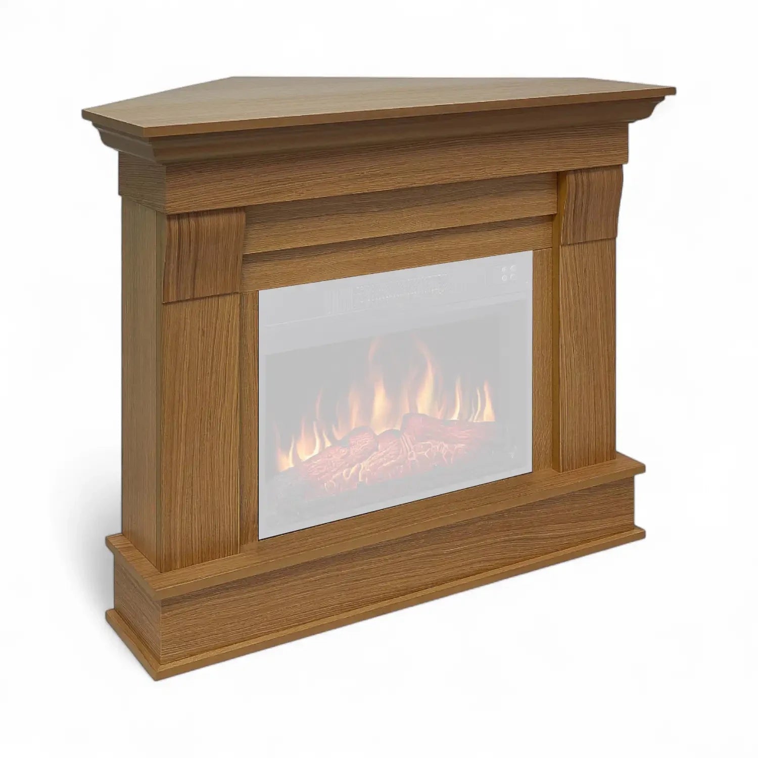 Cornice per caminetto angolare Albion – Rovere chiaro (solo cornice)