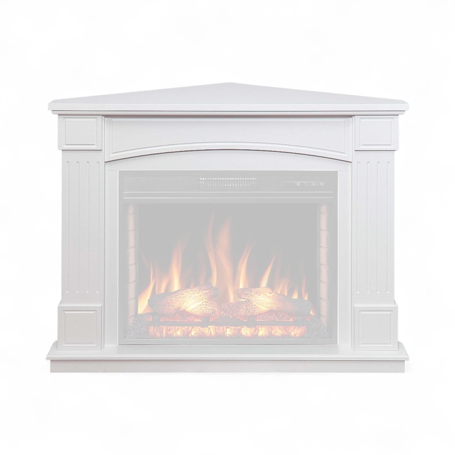 Cornice Caminetto Boston ad Angolo – Bianco (Solo Struttura)