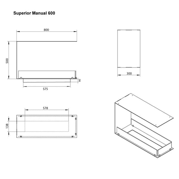 Foco Room Divider 800 Medium - Biocamino divisorio