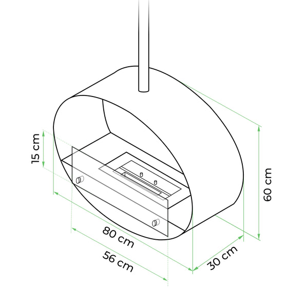 Halifax Acier - 80 cm