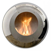 Cocoon Vellum – Acier poli : une cheminée bioéthanol éclatante, alliance parfaite de modernité et de raffinement.