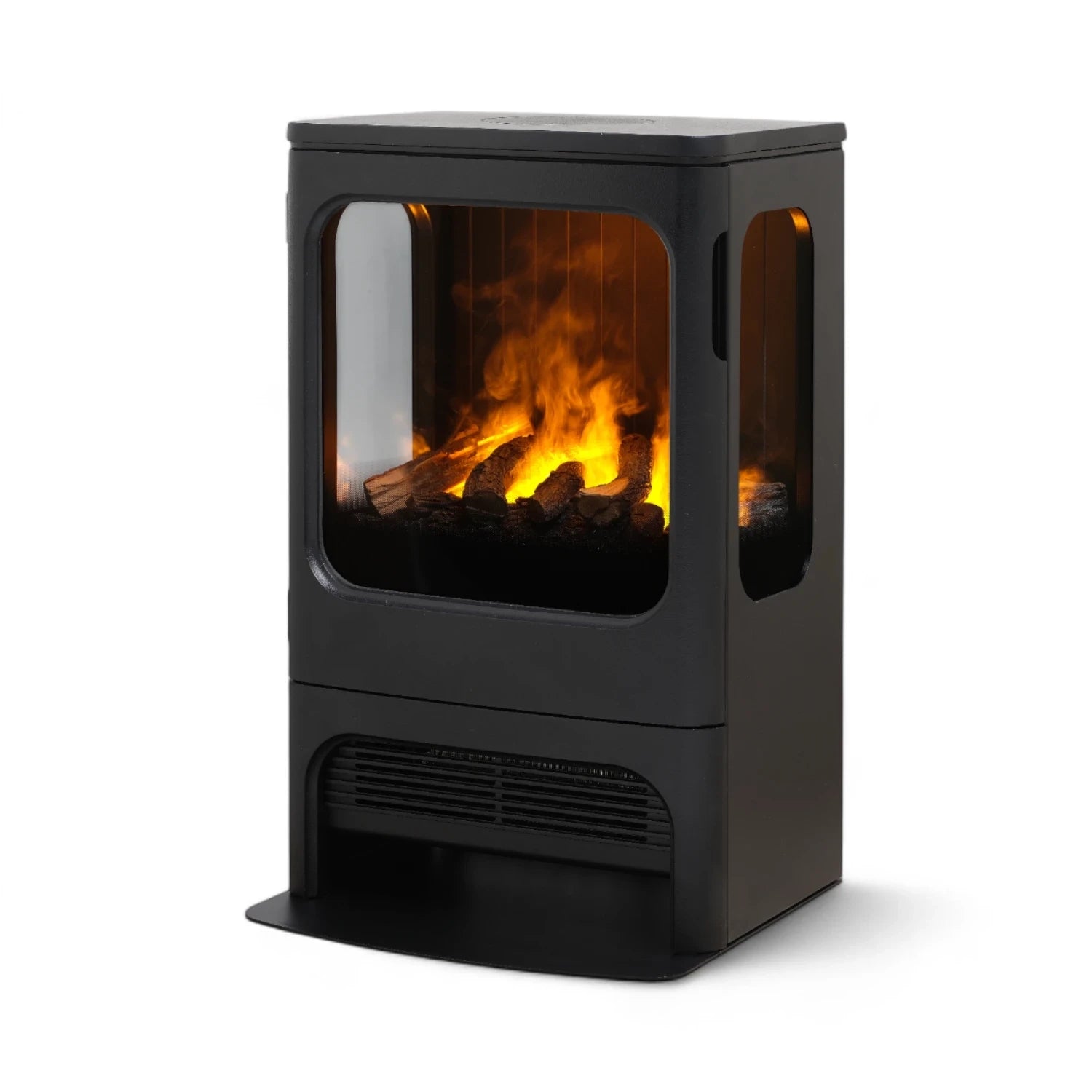 Le Mapleton 80, cheminée à vapeur d’eau autoportante en fonte, diffuse une brume lumineuse et une chaleur douce pour des instants de détente absolue.
