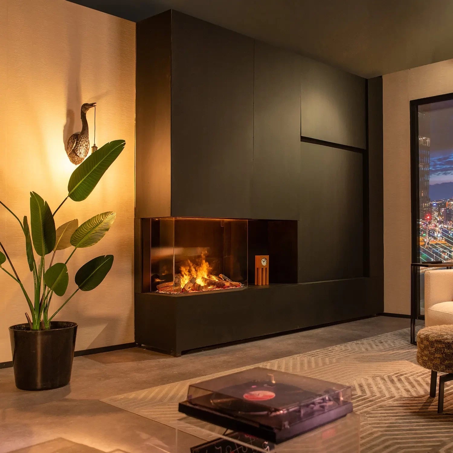Faber e-MatriX Mood 800-650 III Three-sided Water Vapour Fireplace