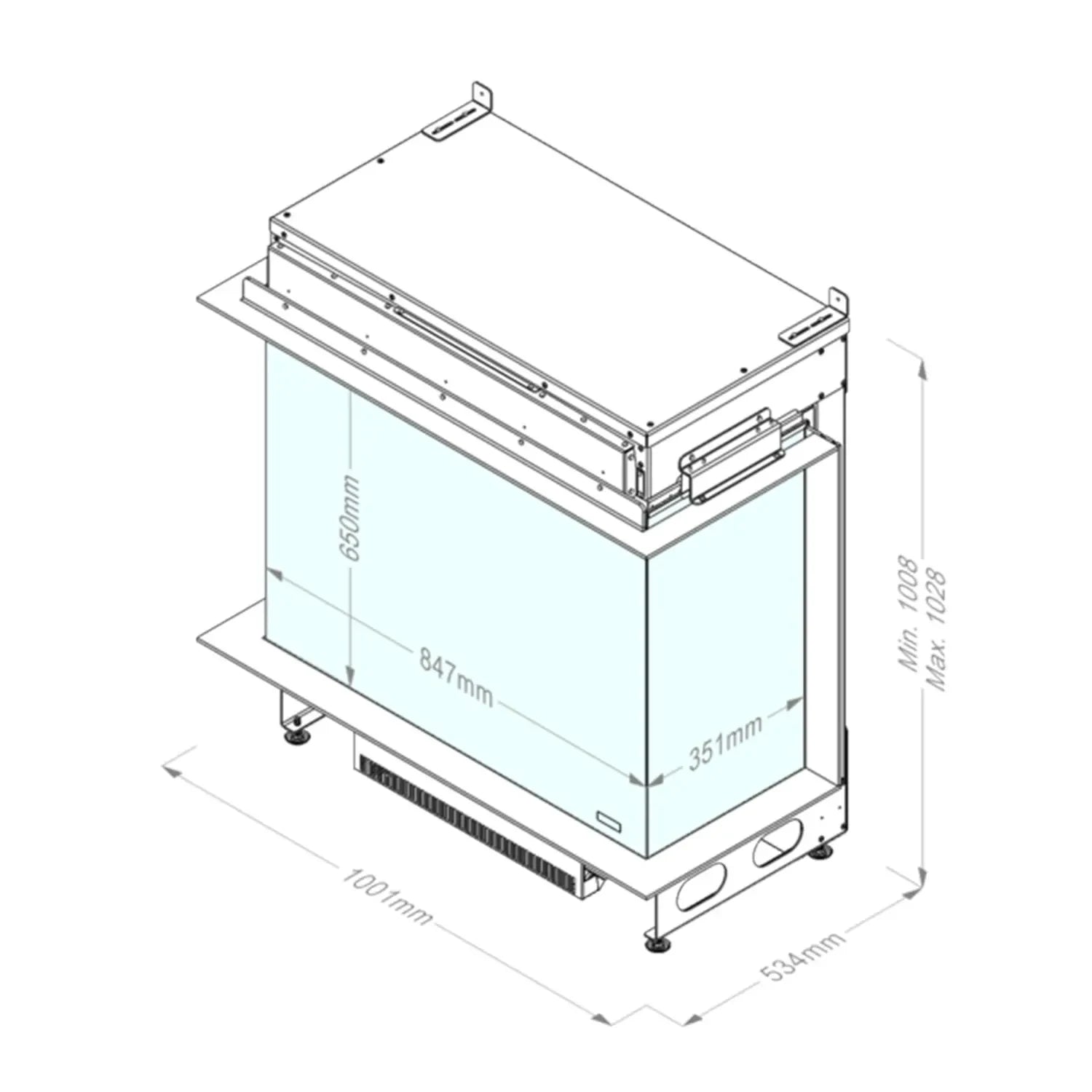 Faber e-MatriX Mood 800-650 III Three-sided Water Vapour Fireplace