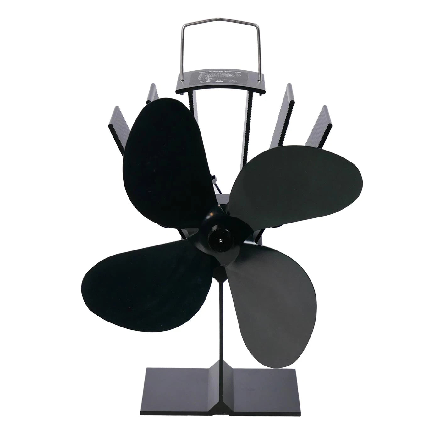 Description du produit : Ventilateur noir à chaleur – 4 lames en acier