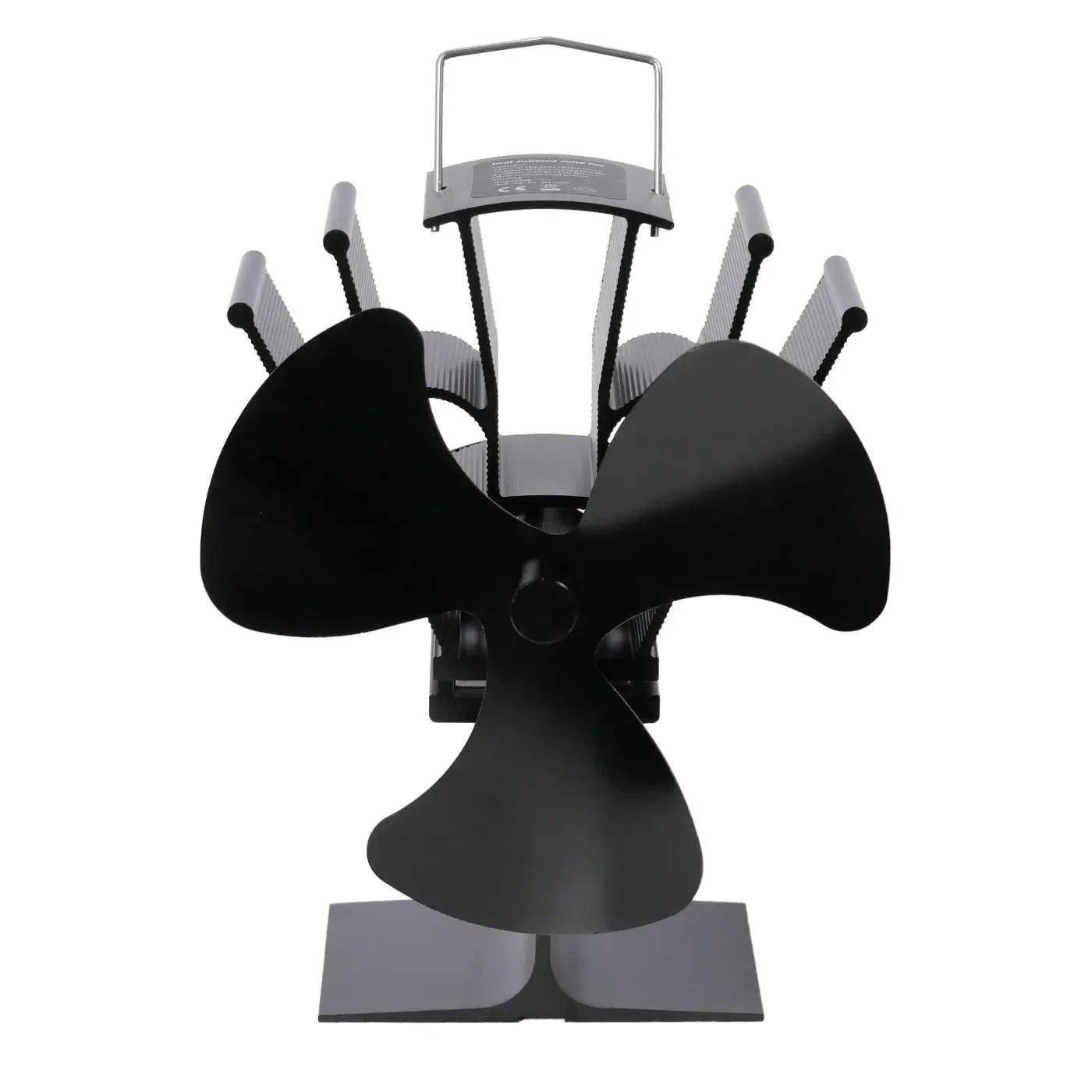 Ventilateur de cheminée noir à chaleur – 3 pales