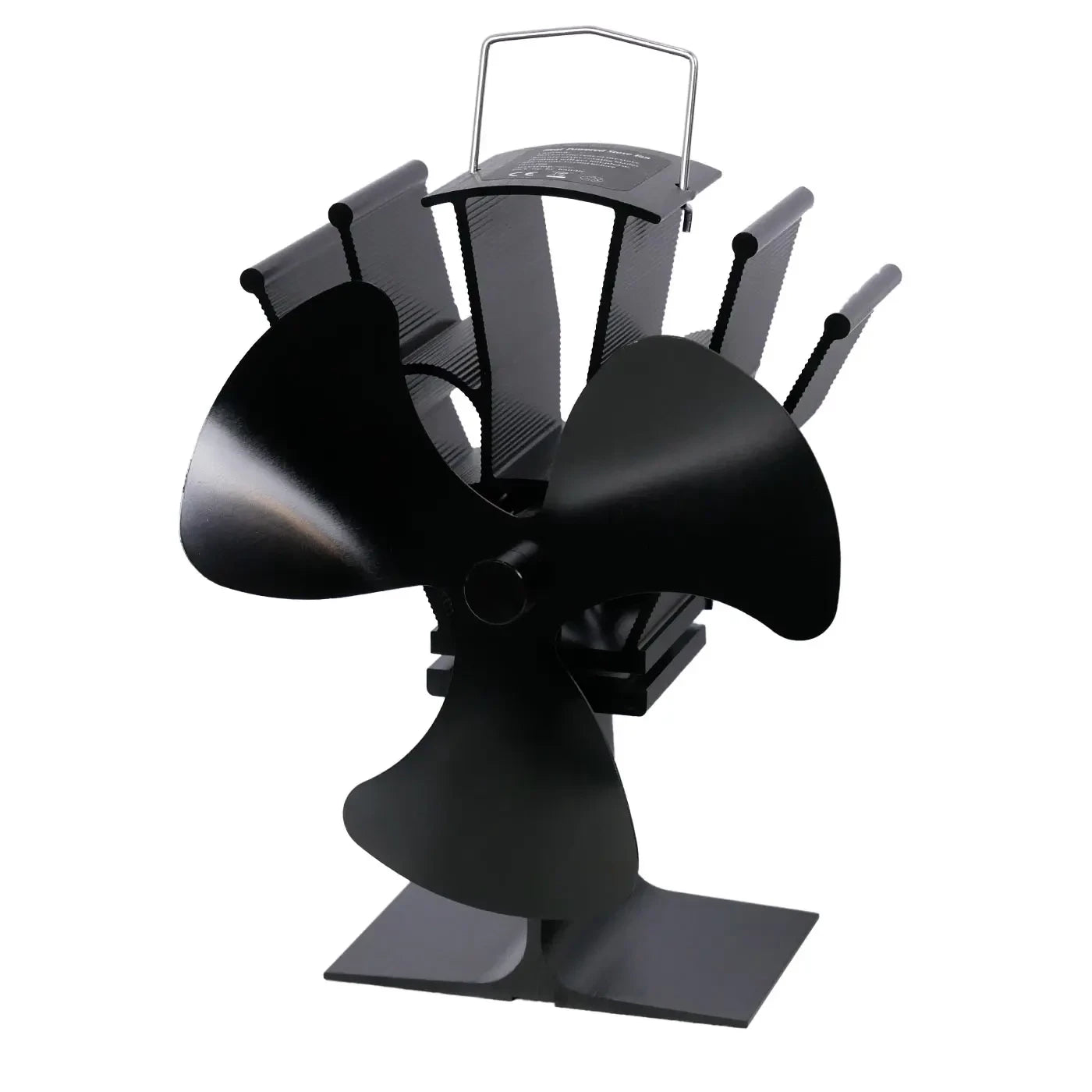 Ventilateur de cheminée noir à chaleur – 3 pales
