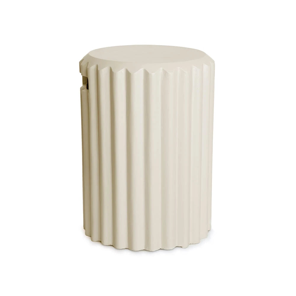 Happy Cocooning Coffre Nervuré Beige Nacre - Cache Bouteille de Gaz