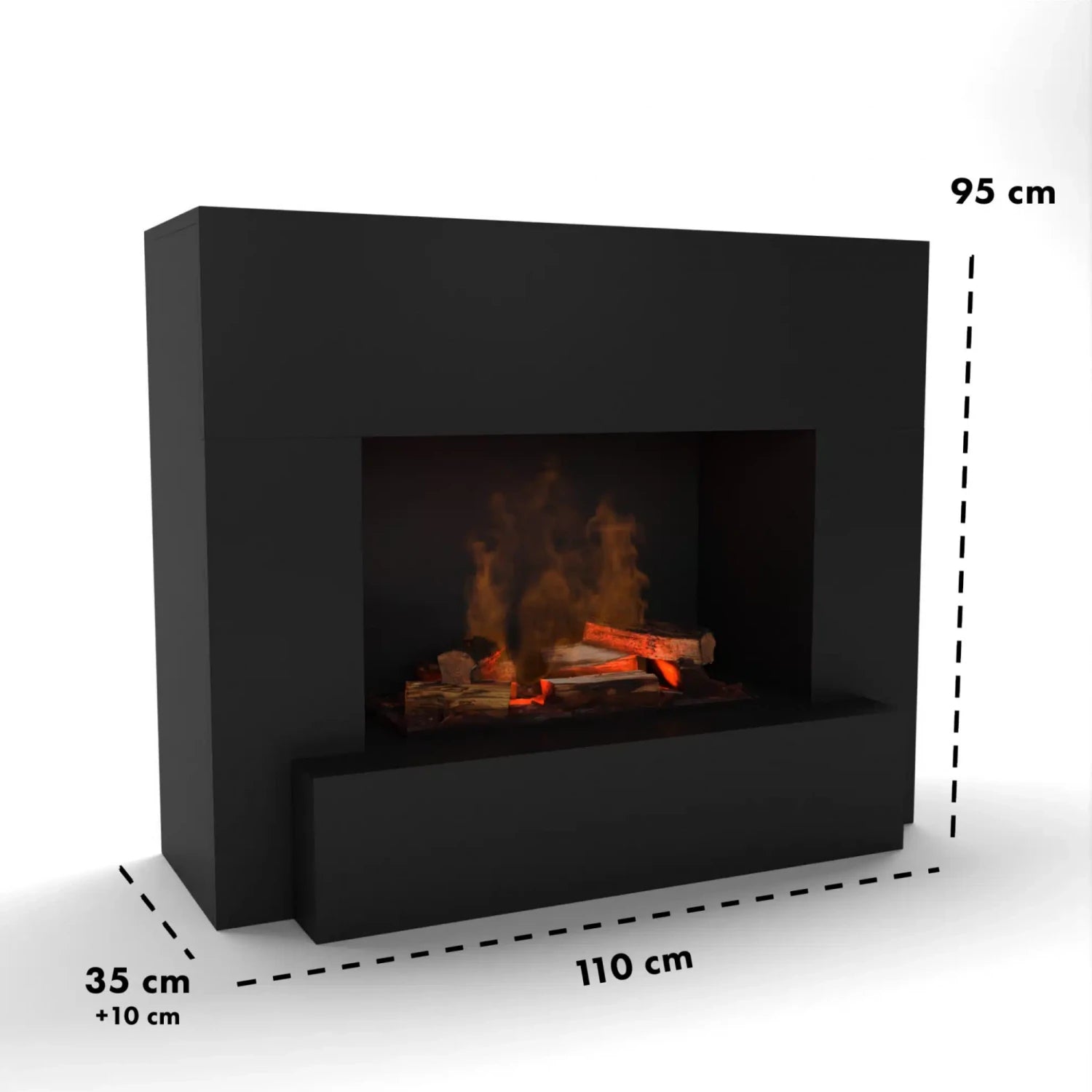 Cheminée à vapeur d’eau Hauptmann – Noir