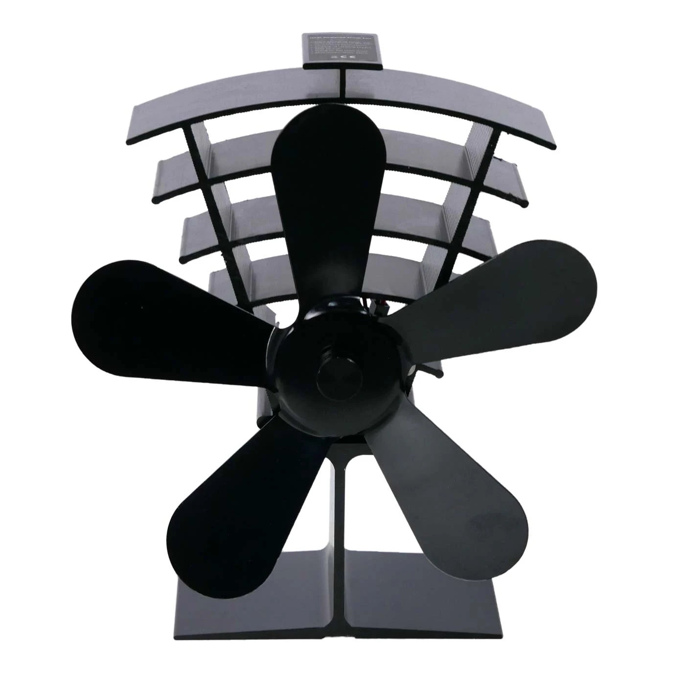 Ventilateur de poêle à chaleur noir – 5 lames | Acier