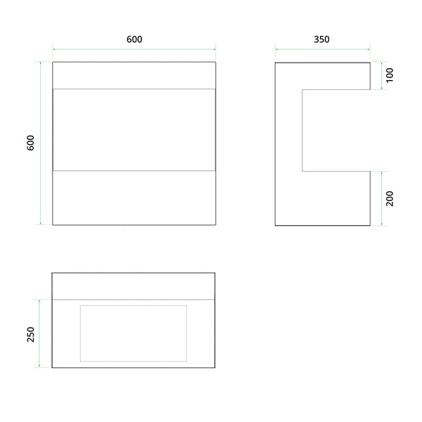 Late - Noir - Cheminée Murale à Vapeur d'Eau