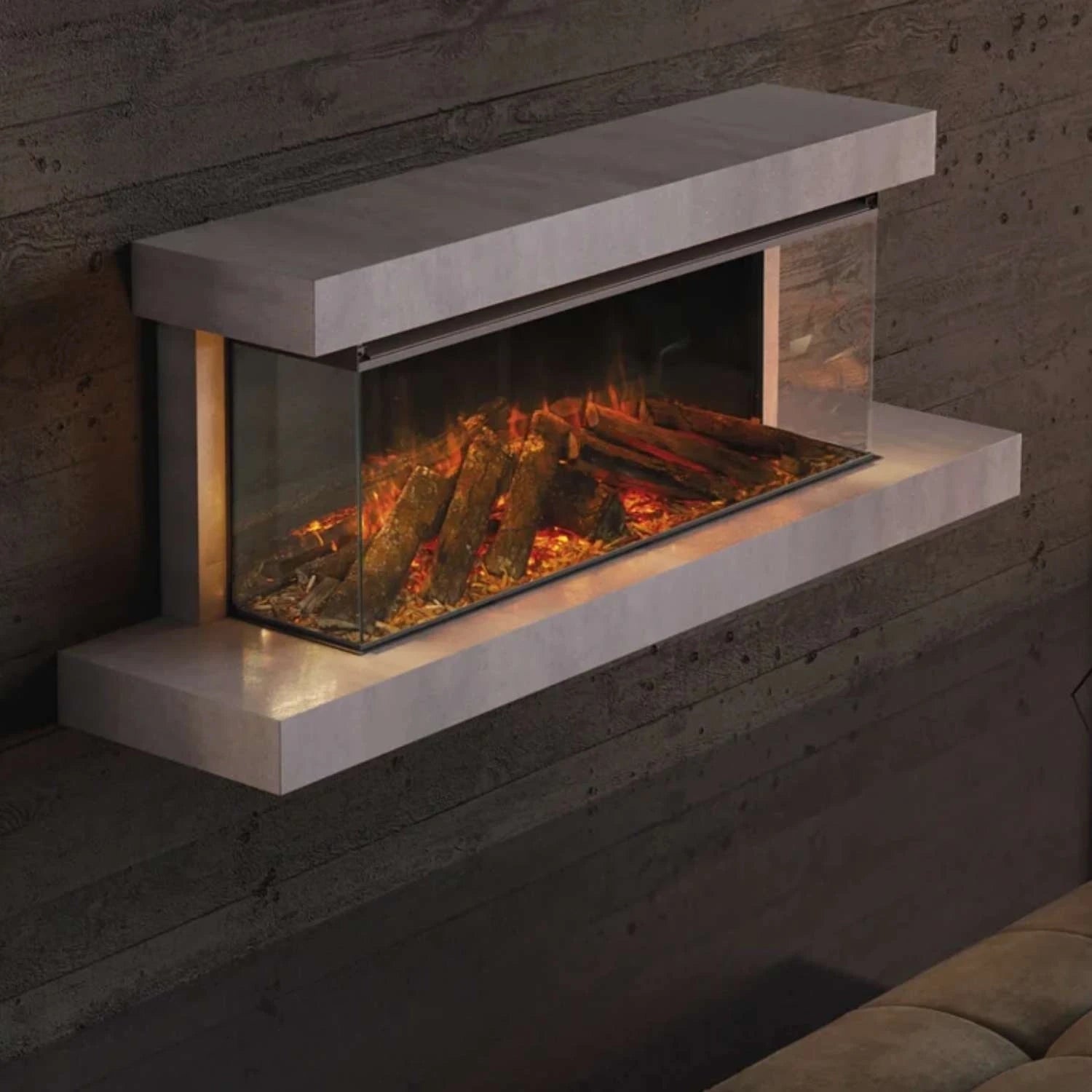 Imaginez la douce lueur du Lumen 870, une cheminée électrique murale habillée de pierre, qui transforme votre intérieur en un cocon chaleureux. Conforme à la norme EN 16647, avec assistance française et vidéos de showroom pour vous guider.