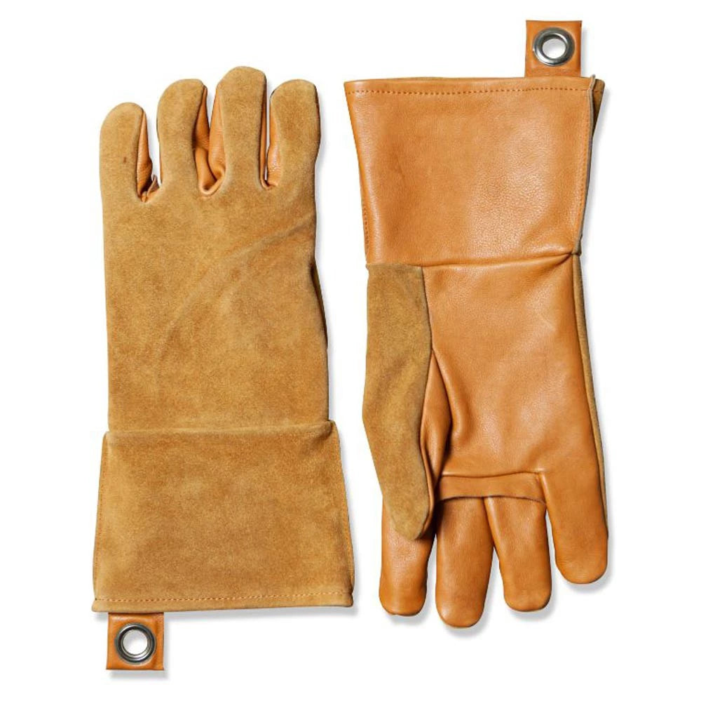 Gants de barbecue en cuir clair - 2 pièces.