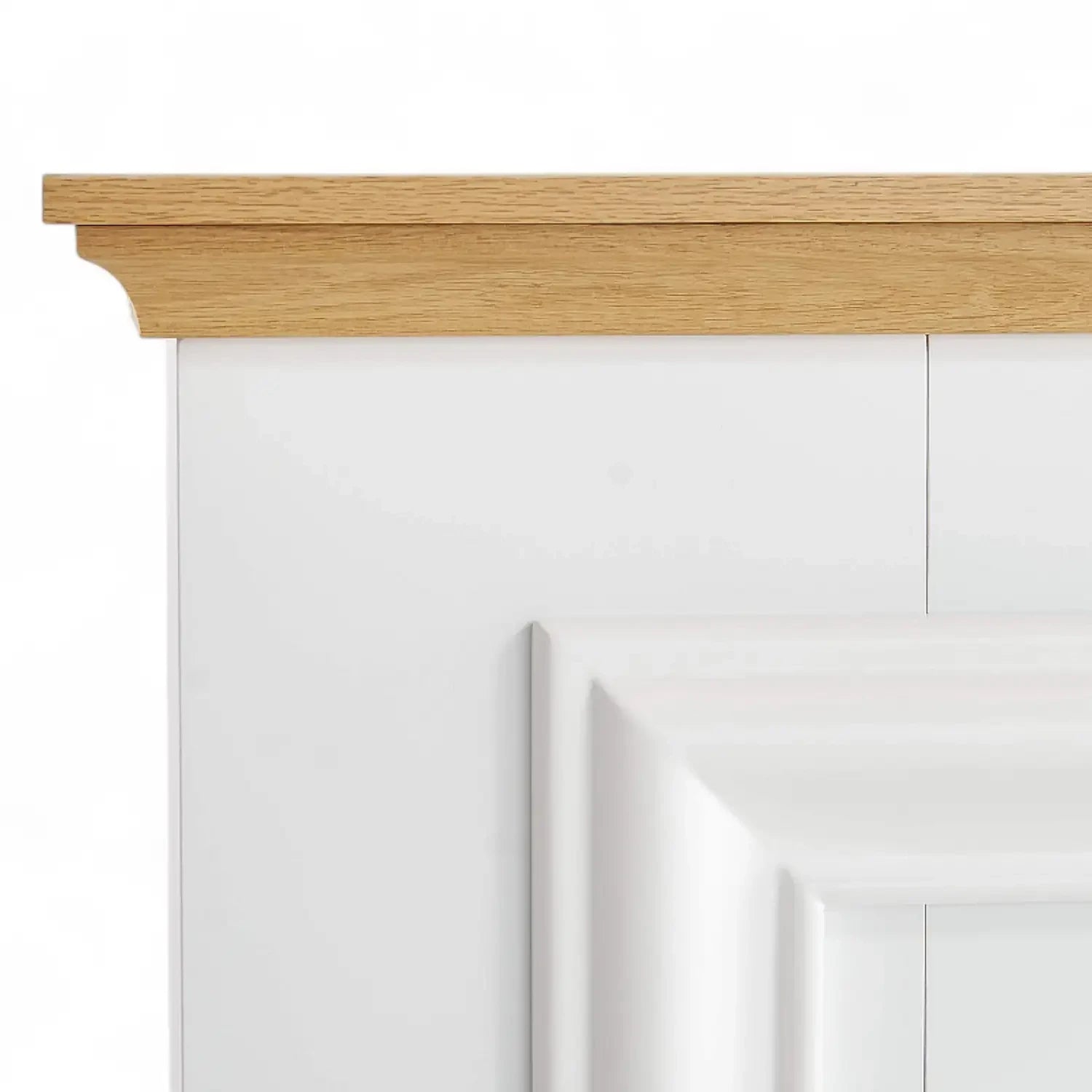 Ensemble cheminée électrique Marbelya – Blanc / Chêne naturel