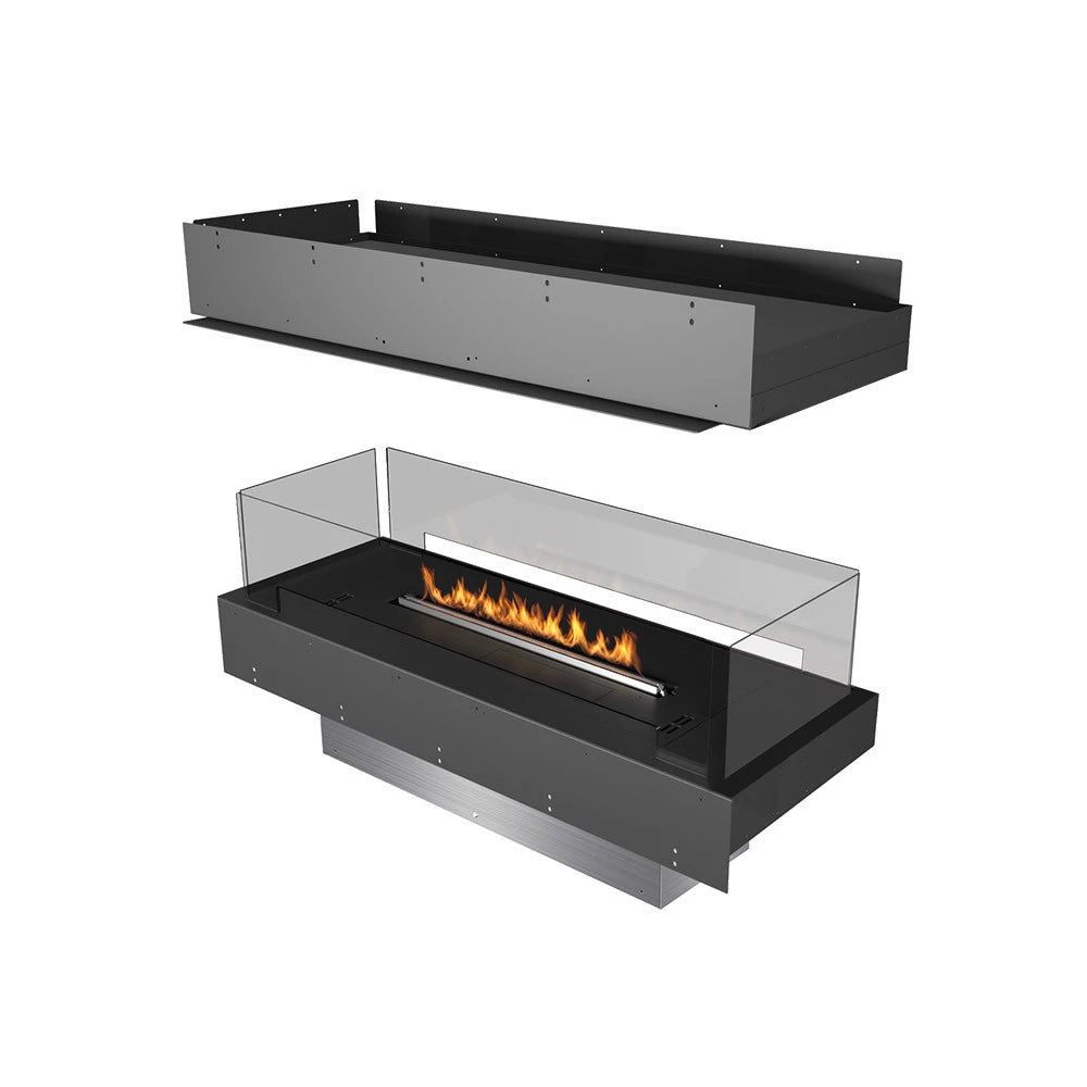 Planika Forma Island built in bioethanol fireplace with Prime Fire Burner