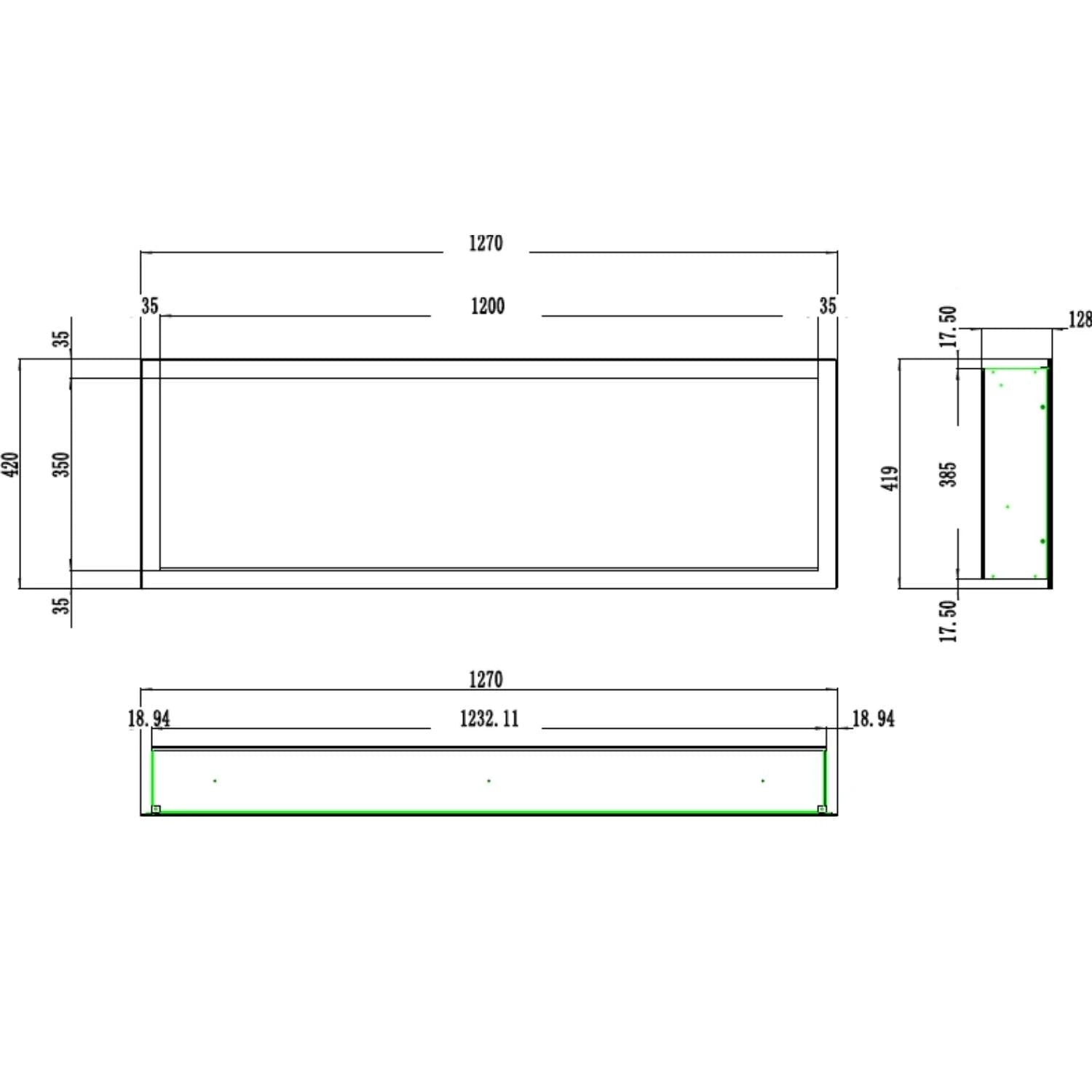 Cheminée électrique Slim Aflamo Pride 127 cm