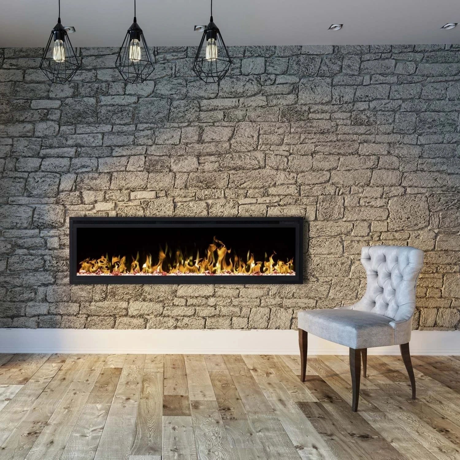 Cheminée Électrique Royale 60" (152 cm) - Cheminée Murale