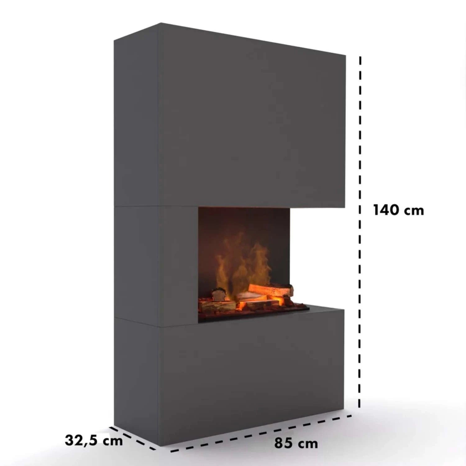 Cheminée hybride Tucholsky angle gauche – Gris